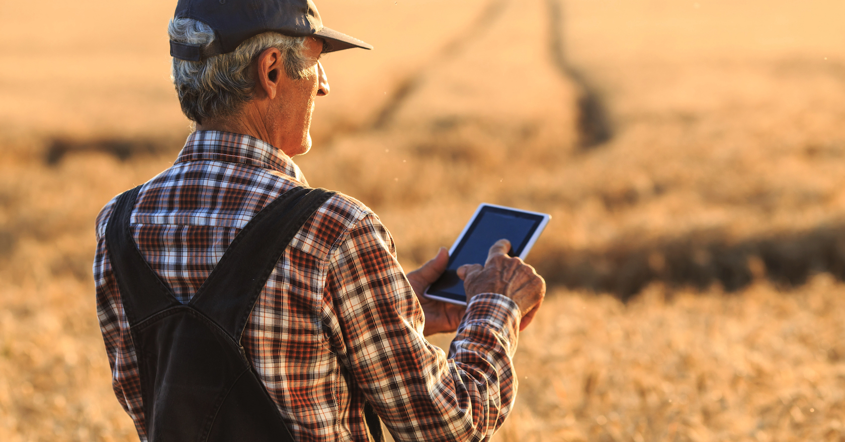 Man on tablet